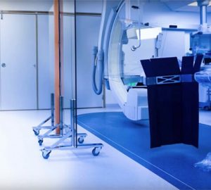 stralskydd flexi rollstand blyacryl i rum